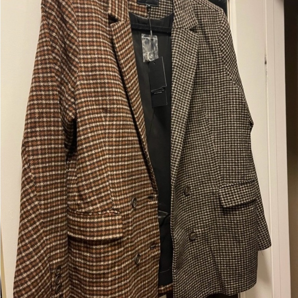 Rails Brown and Black Blazer with Houndstooth Pattern - Picture 7 of 9